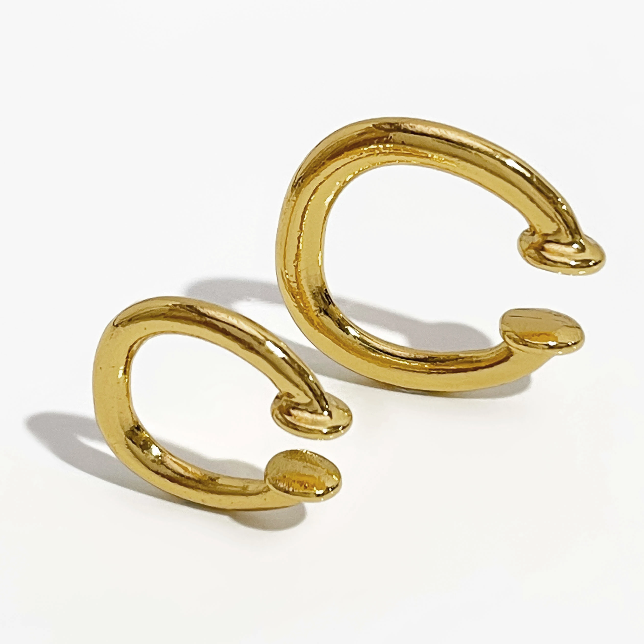 Peri'sBox Trendy Solid Cartilage Earrings Geometric Circle Ear Cuff Durable Purpose Simple Clip Earrings Without Piercing ear clip earrings clip earrings ear clip