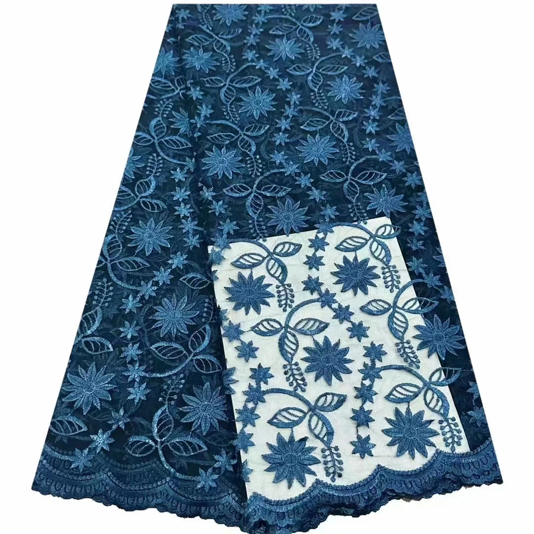 

Новинка 2023, трехмерное Сетчатое платье-Ципао с цветочной вышивкой, Африканское высококачественное модное кружевное платье