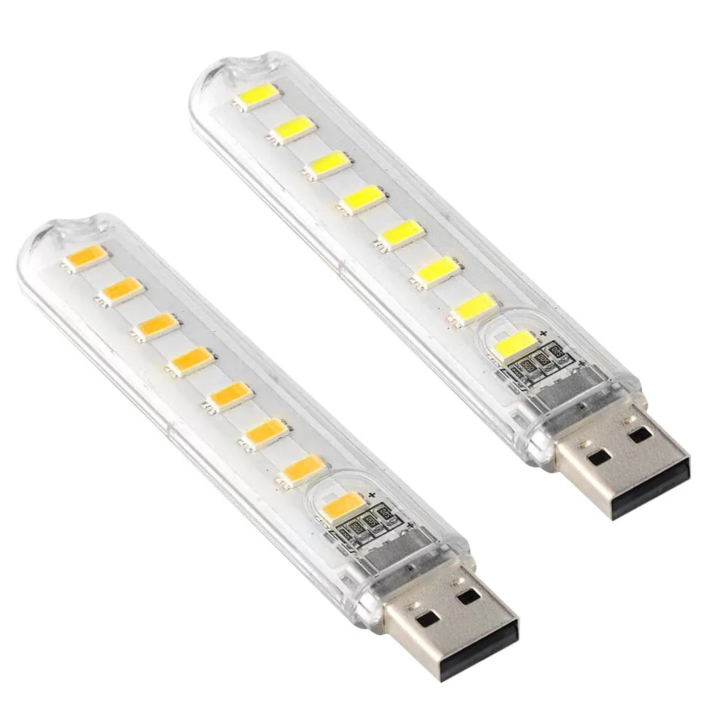 

Night Lights Portable 8 LED 200LM 3000K 7000K USB Interface Power Bank Lamp