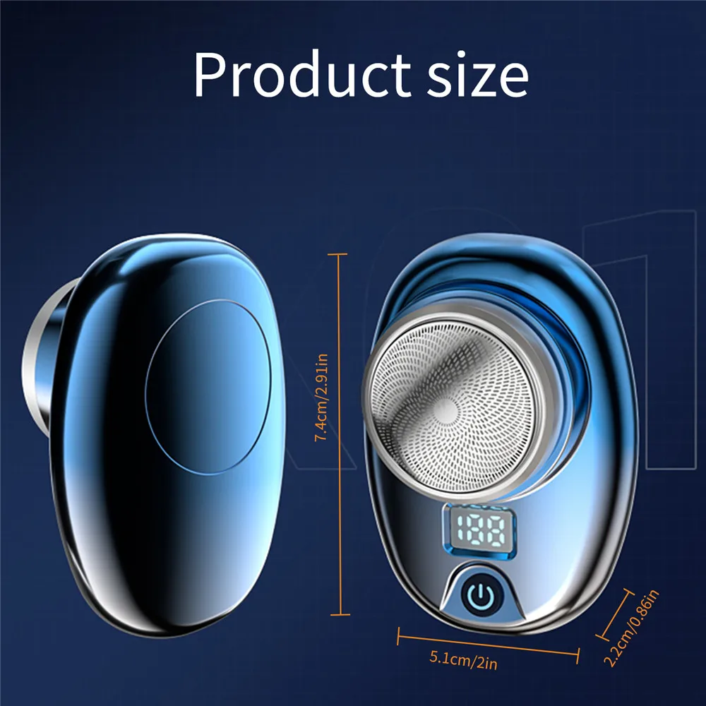 Electric Shaver Beard Trimmer Mini Electric Travel Shaver For Men Pocket Size Washable Rechargeable Portable Painless Cordless Trimmer Knive Face Beard Razor