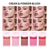 Blush Juvia's Cream Powder Matte Blush Makeup Rose Pan Long-lasting Wearing High Pigment Natural Matte Blush Duo Cosmtics 6