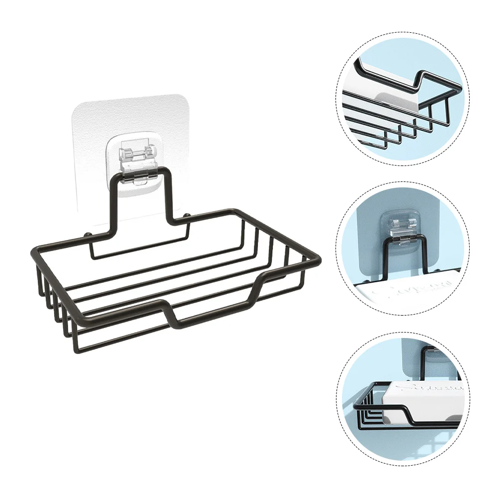 

Stainless Steel Soap Dish Holder Bathroom Shower Shelf Wall Organizer Storage Bar Sponge