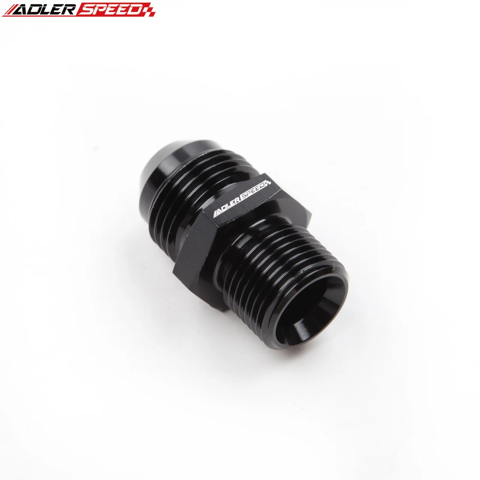 2개 AN8 -8AN 직선형 수컷 3/8인치 BSP BSPP 알루미늄 연료 오일 피팅 블랙