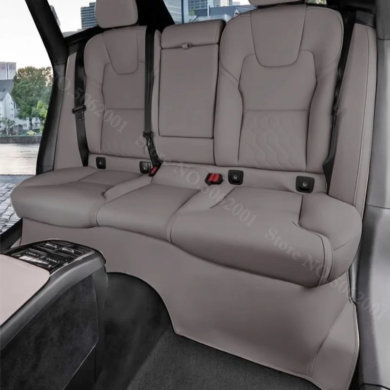 볼보 XC60 2018-2026 가죽 2열 시트 아래 킥 방지 매트 뒷좌석 바닥 오염 방지 보호 패드 자동차 액세서리