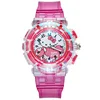 Watch Kawaii Melody Cinnamoroll Children LED Luminous Watch Kuromi HelloKittys Student Wrist Watch Kids Birthday Gift Toy 3