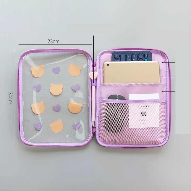 For Ipad Pro Storage Bag 2021 New Cute Bear Case 7.9 9.7 10.5 Inch