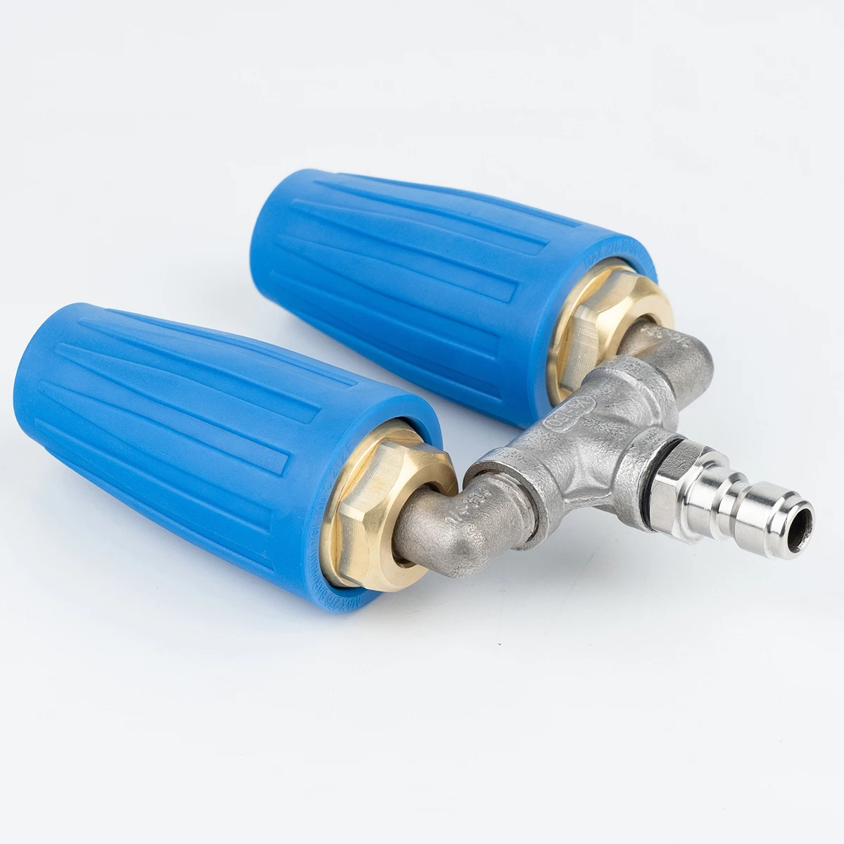 

High-pressure Water Gun Rotary Nozzle Red Aluminium Alloy Lap Tee Stainless Steel Hose Connector