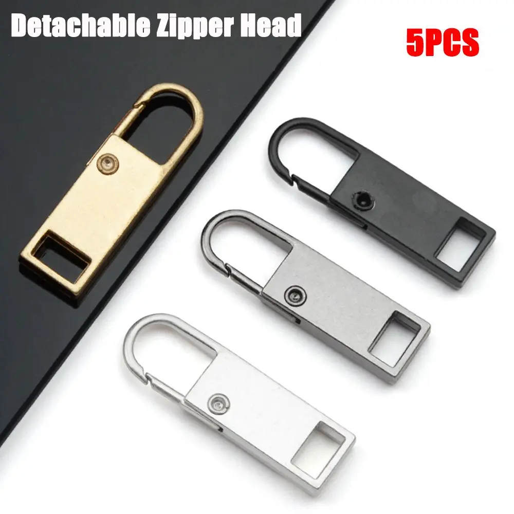 5pcs Detachable Metal Zipper Head Zipper Pull Instant Repair Kit Replacement For Broken Buckle Travel Bag zipper repair kit zipper pullers zipper sliders zipper heads
