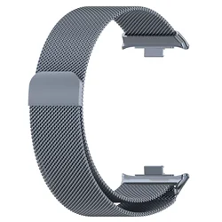 Enhanced Metal Strap with Milanese Magnetic Loop and TPU Case for Redmi Watch 4 (Only Grey Strap)