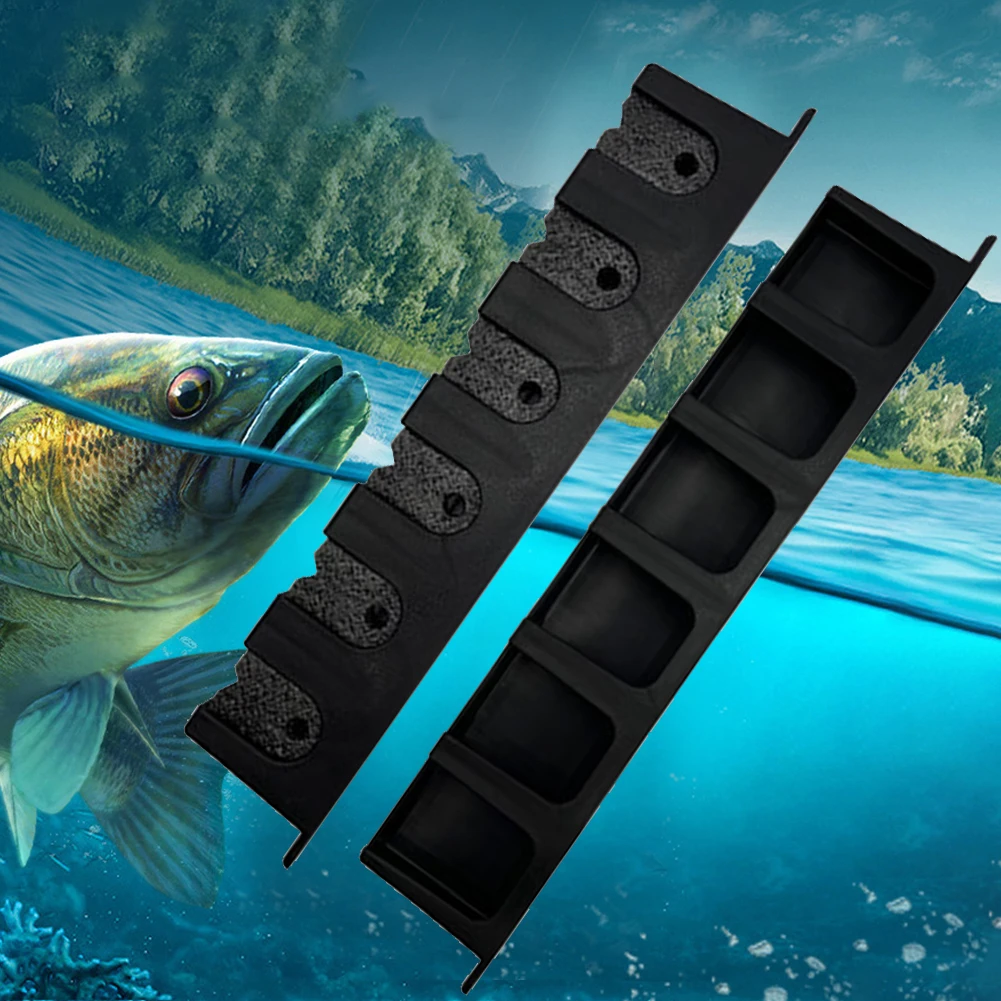 Wall Mount Fishing Rod Rack Vertical Fishing Pole Holders Store 6 Rods Pole Rack for Garage