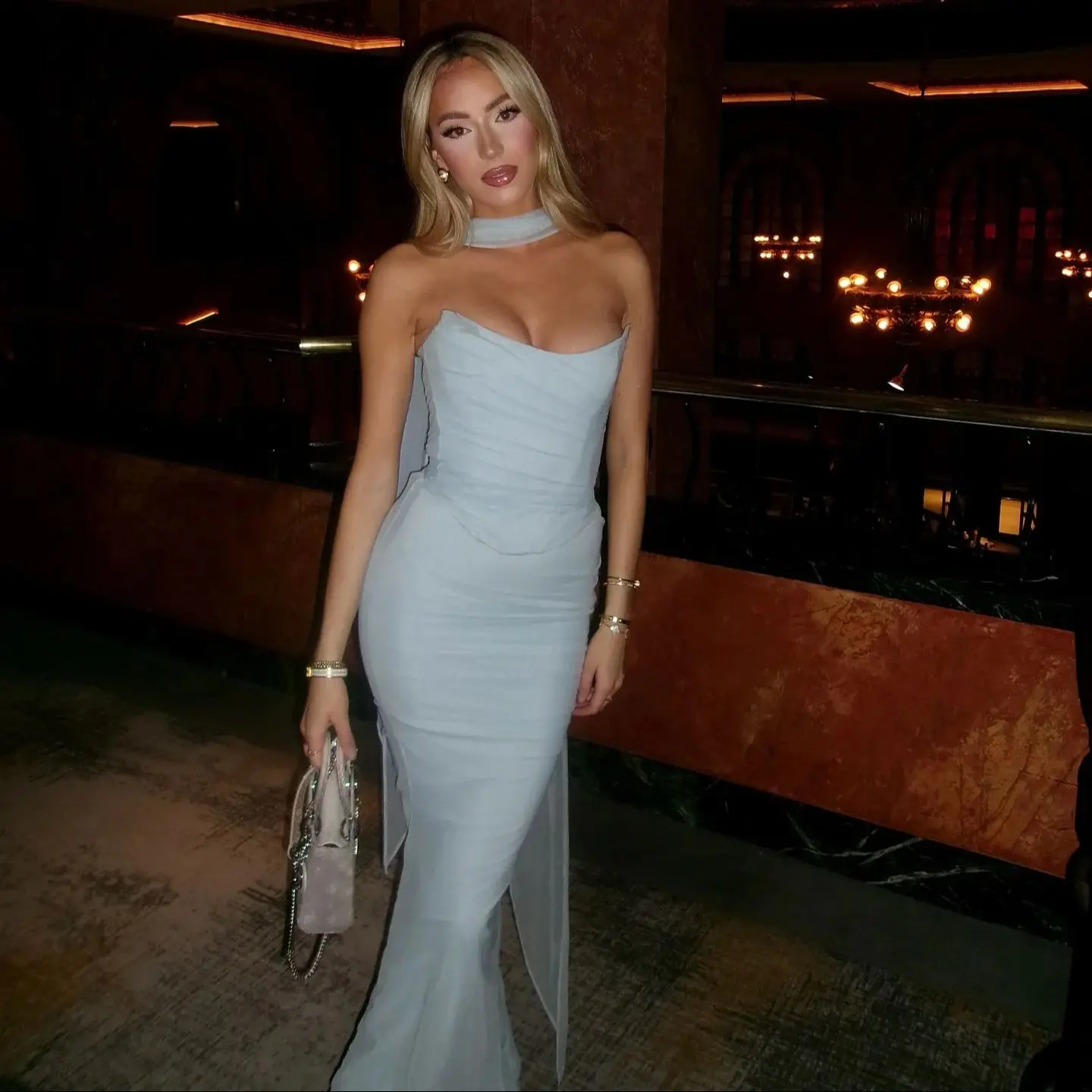sachin and babi light blue dress Best Evening Dresses For The Summer main image 0