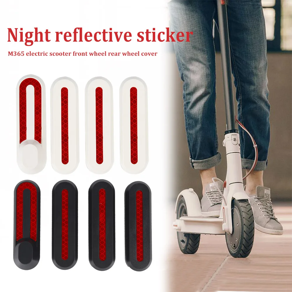 Electric Scooter Front Rear Wheel Cover Protective Shell with Reflective Sticker for M365 Outdoor Scooter Parts Accessories