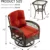 3 Pieces Patio Furniture Set, Outdoor Swivel Glider Rocker, Wicker Patio Bistro Set with Rocking Chair, Cushions and Table (Red) #2