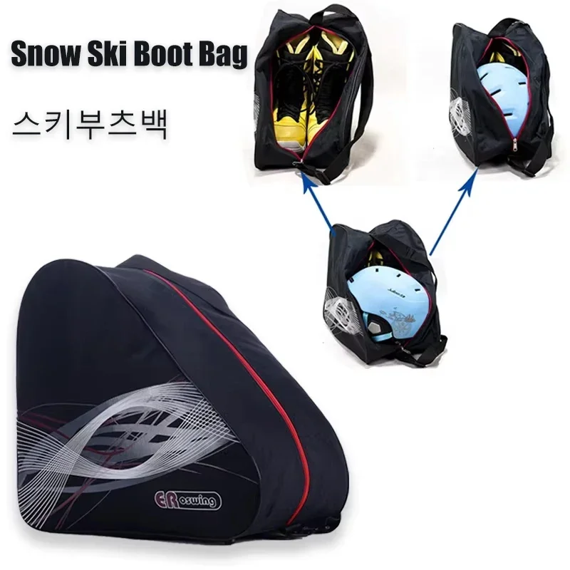 Winter Snow Ski Boots Bag Waterproof Portable Roller