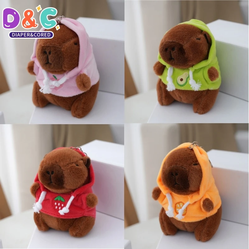 Capybara Plush Toy Doll Keychain Pendant Bag Hanging Ornaments Car Desktop Ornaments