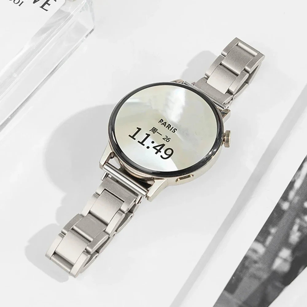 Luxury Women's Stainless Steel Watch Band, 18-22mm Adjustable Strap