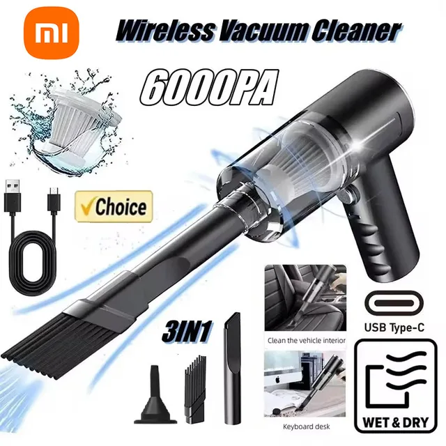 Xiaomi 6000PA Car Vacuum Cleaner Wireless Vacuum Cleaner Strong Suction Handheld Vacuum Cleaner Powerful Blower For Car Home 1