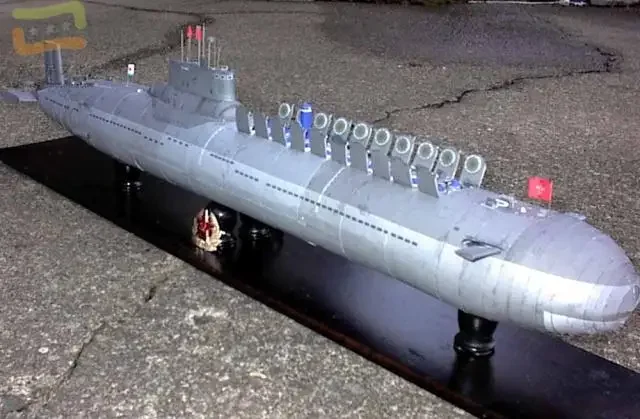 3D Paper Model Military Ship Model Red October Nuclear Submarine DIY Hand-made Paper Toy