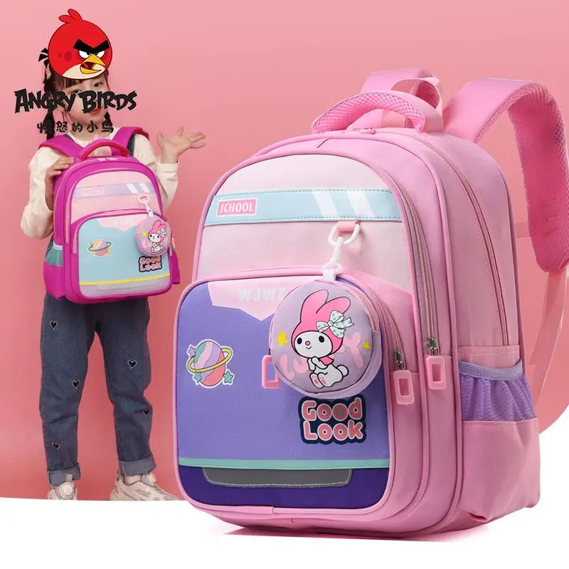 

Sanrio Kawaii Sanrio Anime My Melody Ins Children Schoolbag Cute Cartoon Breathable Backpack Large Capacity Load Reduction Gift