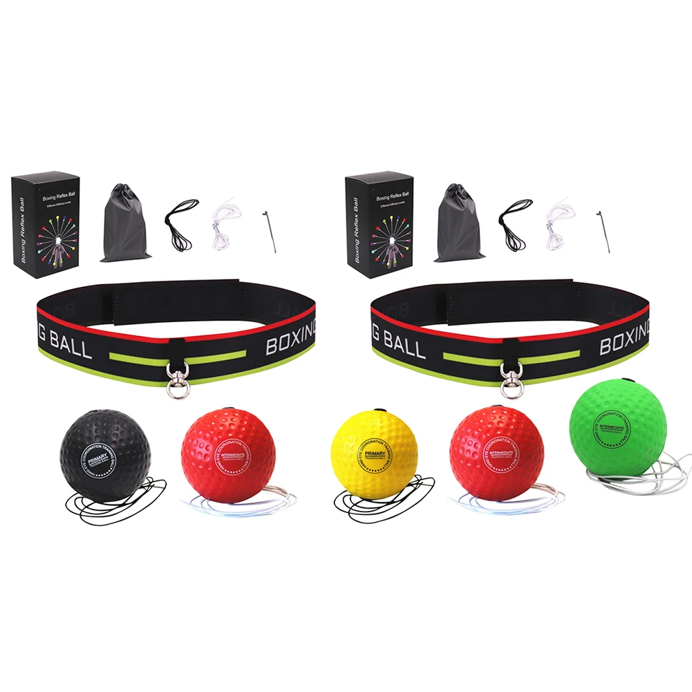 Head-Mounted Boxing Reflex Ball Raising Reaction Boxing Head Ball Adjustable Portable Lightweight Exercise Equipment Accessories