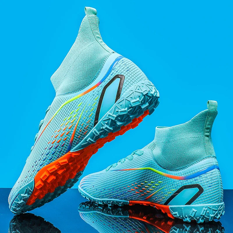 Professional Men's High Ankle Football Boots - Advanced Outdoor Soccer Cleats 2023 Edition