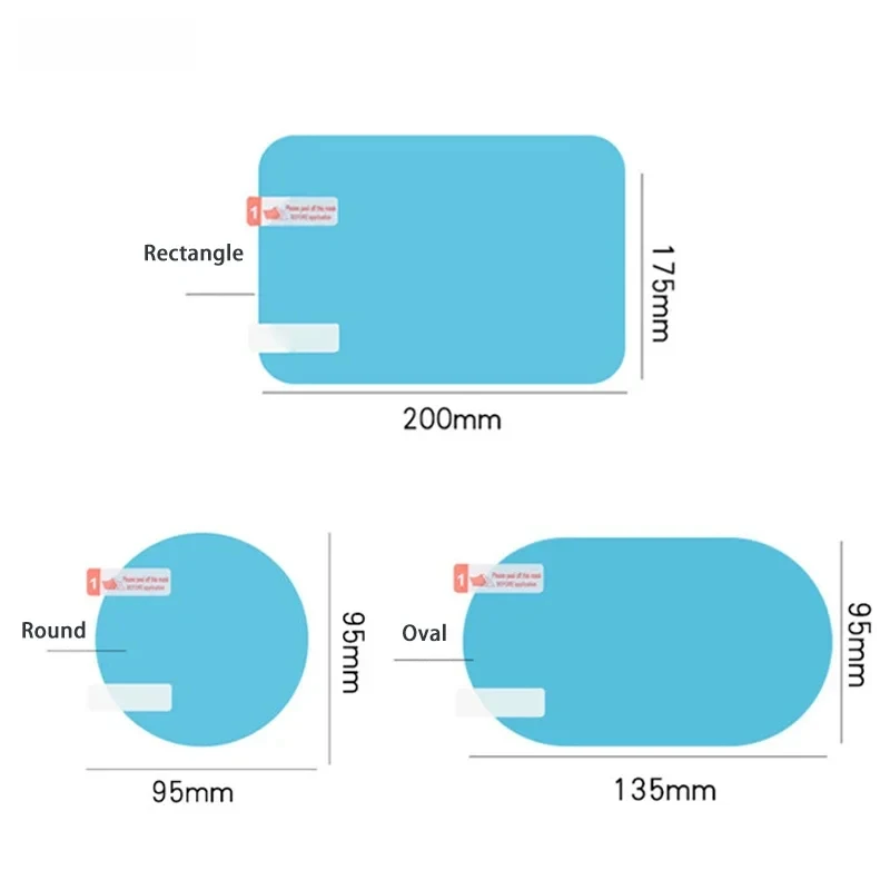 Car Rearview Mirror Window Anti Fog Clear Film Anti-Light Car Mirror Protective Film Waterproof Rainproof Sticker car mirror 2pcs Set