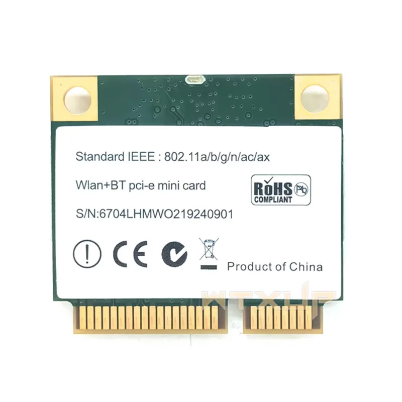 MPE-AX1800H 기가비트 듀얼 밴드 모듈 무선 네트워크 카드, 노트북 PC용, WiFi6 MT7921 칩, 미니 PCI-E 2.4G, 5G, 1200Mbps, BT5.2