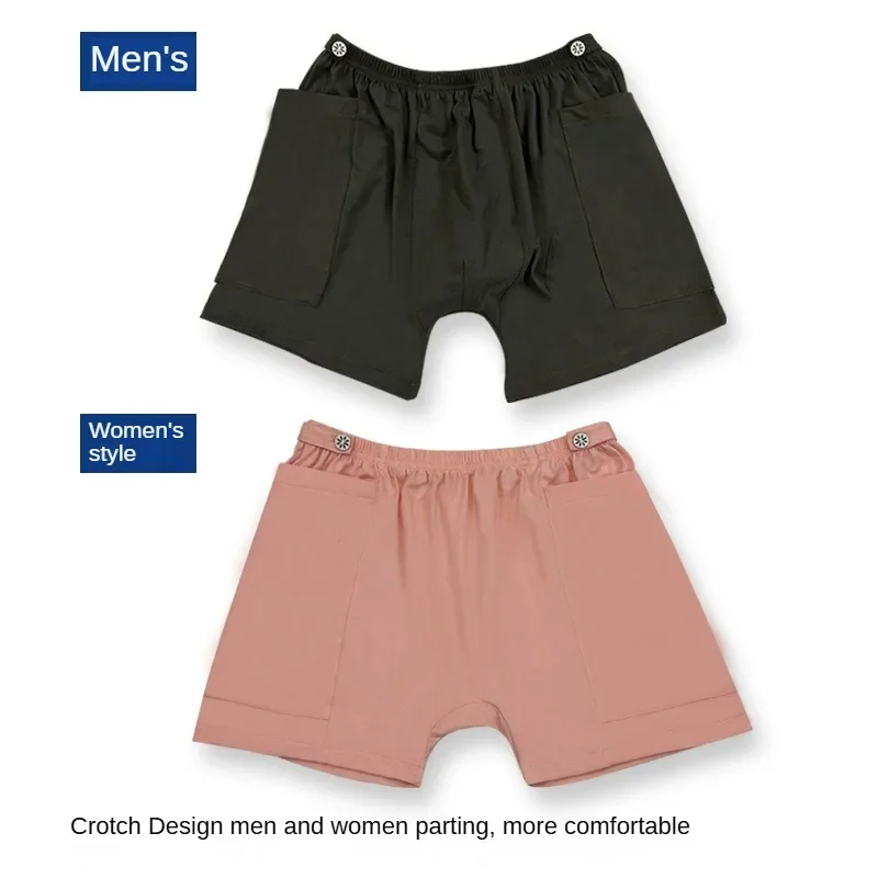 Stoma Ostomy Pants for Bladder, Bowel, Kidney Surgery Urine Drainage Bag Holder Shorts, Home Outdoor Ostomy Underwear Men/Women