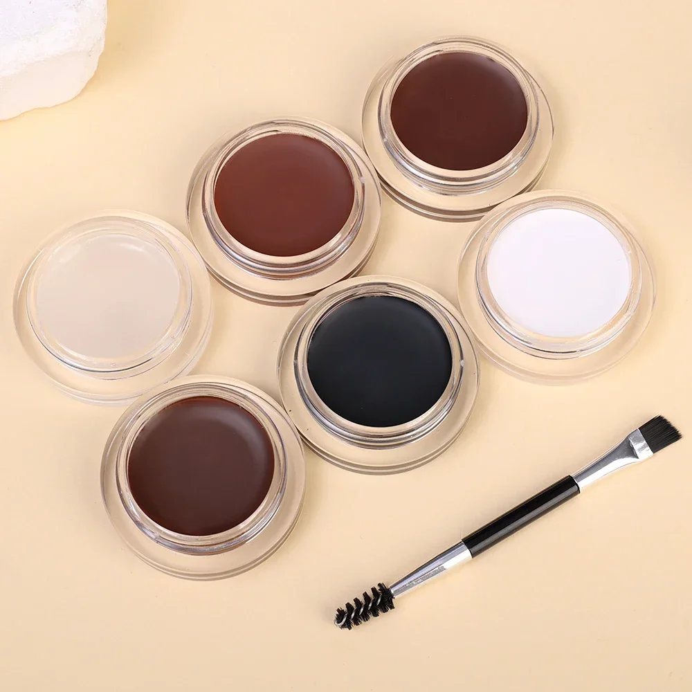 Crema per sopracciglia selvaggia marrone nero opaco 3D Tinta naturale Potenziatori per sopracciglia Gel Cera Impermeabile duraturo Trucco per occhi Strumenti cosmetici 6