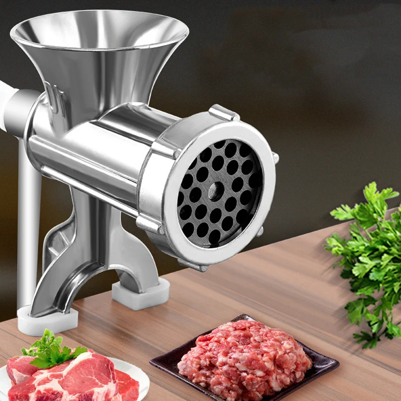 Manual Meat Grinder Sausage Meat Stuffer Aluminum Alloy Multipurpose Vegetables Chopper Pepper Cutter Home Kitchen Tool