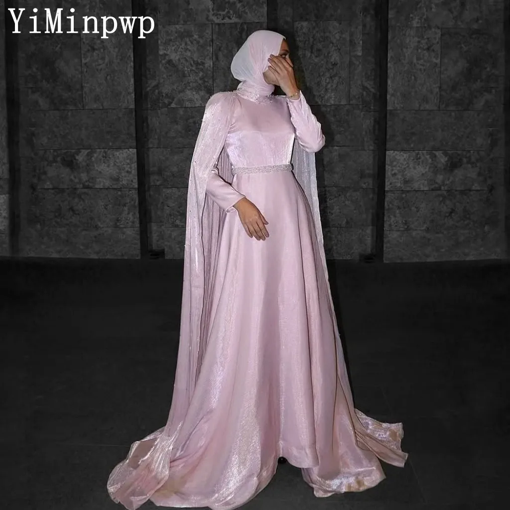 glitter dress muslimah Long Sleeve Green Muslim Wedding Dresses Vintage Sequin Dress 66754 vi –  Viniodress
