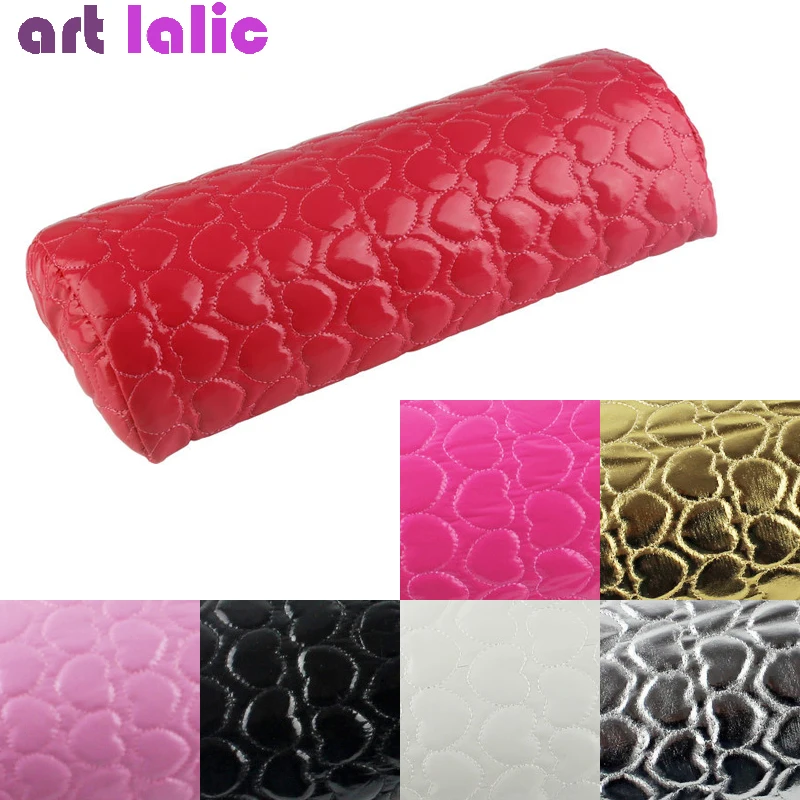 Nail Art Hand Pillow Nail Arm Rest Nail Hand Rest Nail Art Tool Hand Arm Rests Semicircle Cushion Pillow Nail Art Design Manicure Care Optional Color Beauty Salon Tool