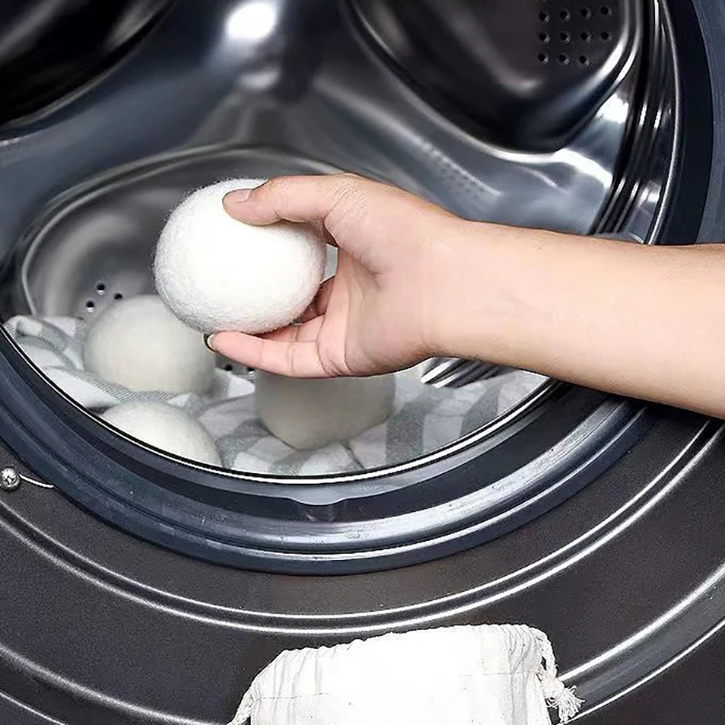 6Pcs Reusable Wool Dryer Balls Softener Laundry Home 5cm Fleece Dry Kit Ball Useful Clothes Washing Machine Accessories laundry ball