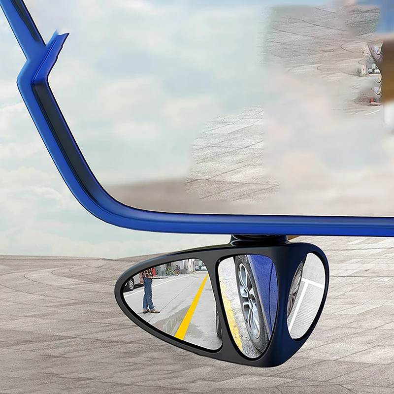 3 in 1 360 Degree Rotatable Three Sided Car Blind Spot Mirror Reversing Blind Spot Convex Parking Mirror Safety Accessories blind spot mirror,wide angle mirror