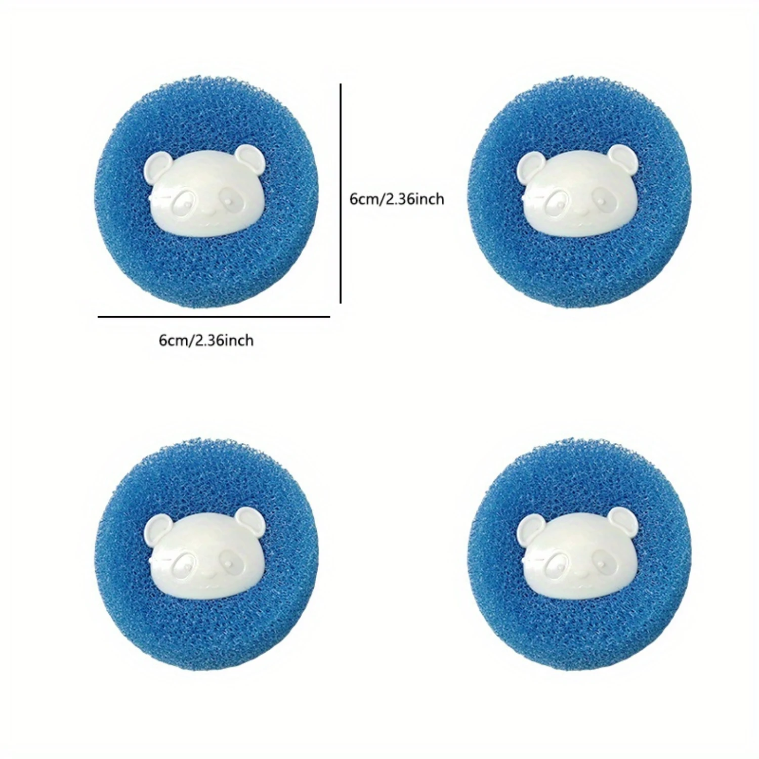 4-Pack Reusable Laundry Pet Hair Remover Washer and Dryer Balls for Clothes Non-Fabric Softener Wrinkle & Lint Reduction