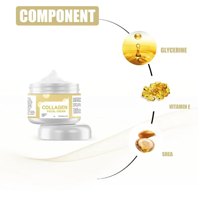 Anti-Aging-Kollagencreme, Anti-Aging-Gesichtsfeuchtigkeitscreme, feuchtigkeitsspendende und aufhellende Tages- und Nachtcreme mit straffendem Vitamin E_voghion.com