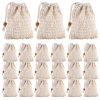 100/50//20/10Pcs Shower Bath Sisal Soap Bag Natural Sisal Soap Bag Exfoliating Soap Saver Pouch Holder for Bath & Shower Use 1
