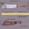 WPKOPYA U.S.A Multi-purpose All Tang DC53 High hardness firewood knife + sheath, forest logging knife, household farm tool knife 5