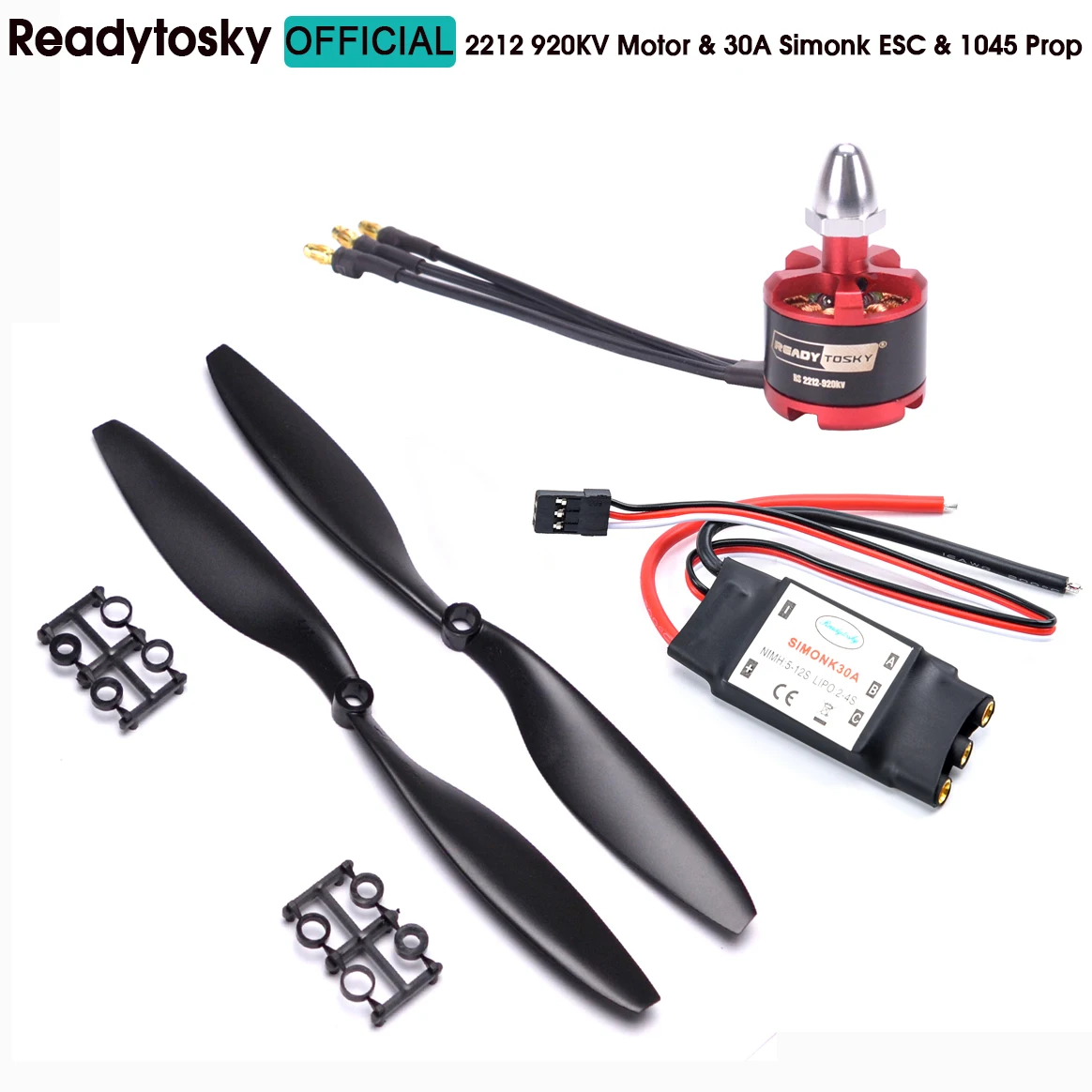 2212 920KV Brushless Motor CW / CCW + 30a simonk brushless ESC + 1045