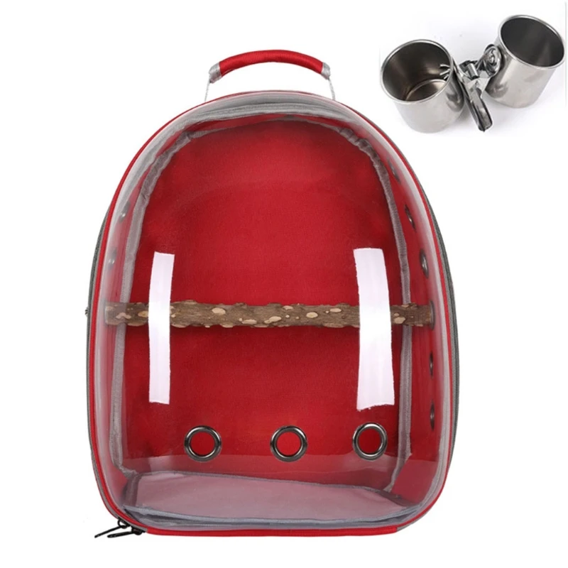 Cats Dog Backpack Transparent Backpack Breathable Parrot-Carrier Bag
