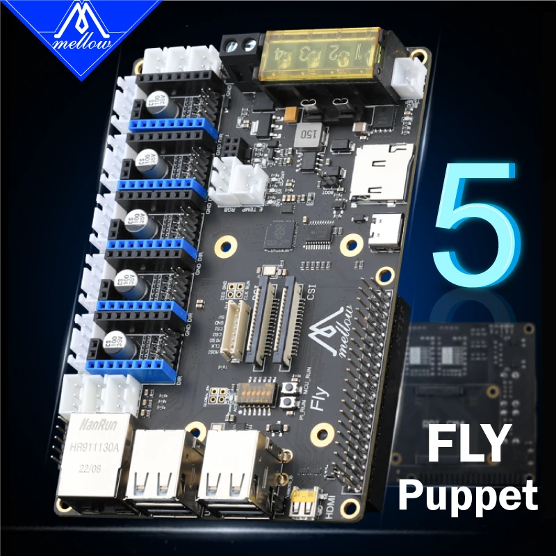 MellowFLYPuppetBoardRp20405AxisWithKlipperFirmwareForCM4FLY