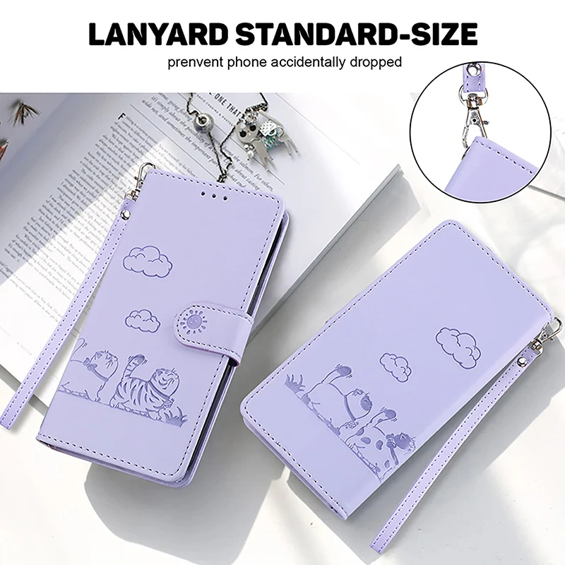 Leather Flip Wallet Case with Stand Function and Enhanced Protection