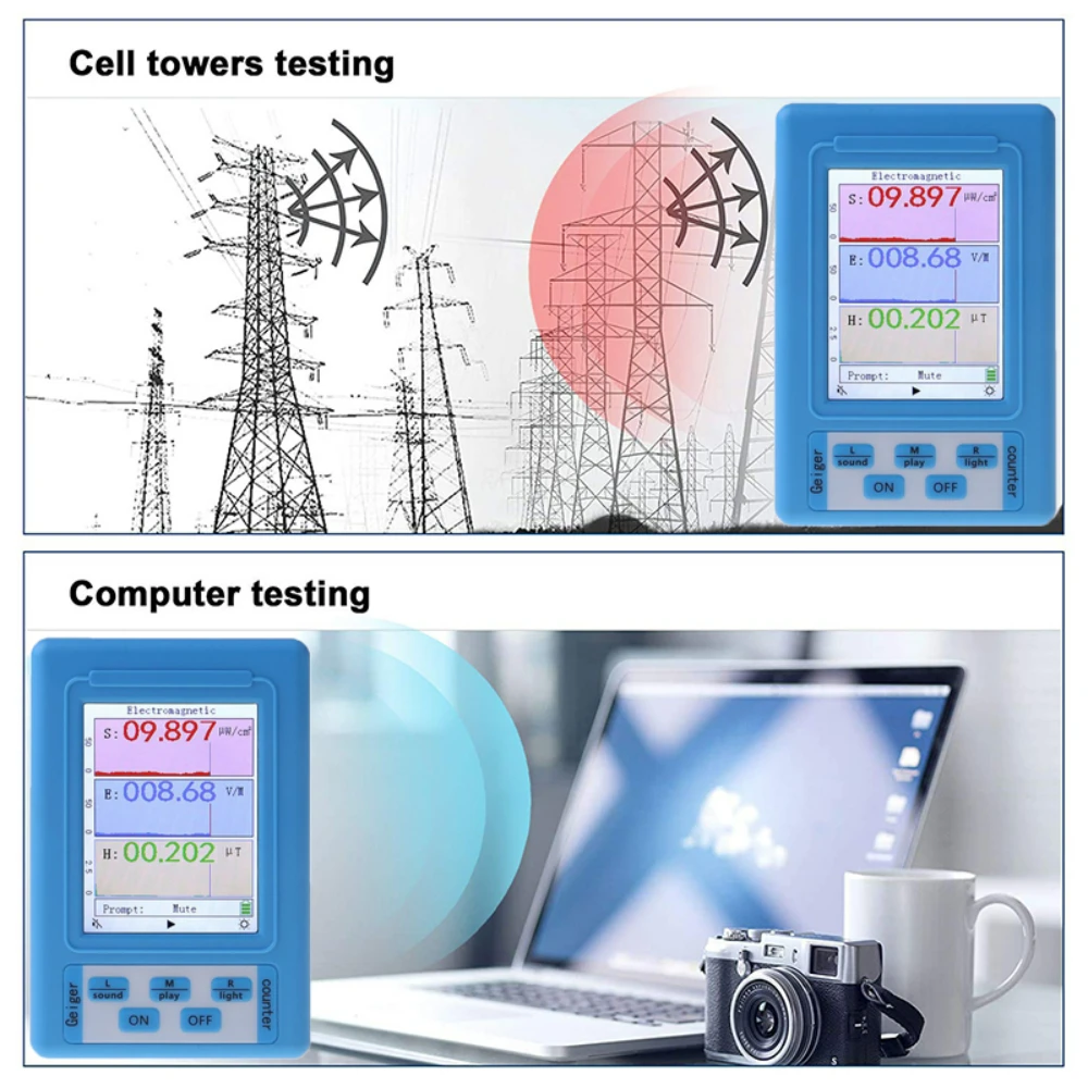 BR-9A portable electromagnetic radiation detector professional radiation dosimeter Emf meter electric magnetic field detection radiation detector emf meter tester