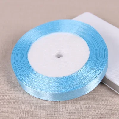 Sky Blue Single Face Satin Ribbon Party Decoration Gift Wrapping Christmas Ribbons Sewing (25 Yards/roll) 10/15/20/25/40/50mm ribbon decoration satin ribbons ribbon supplies christmas ribbon satin ribbon wrapping ribbon sewing ribbon