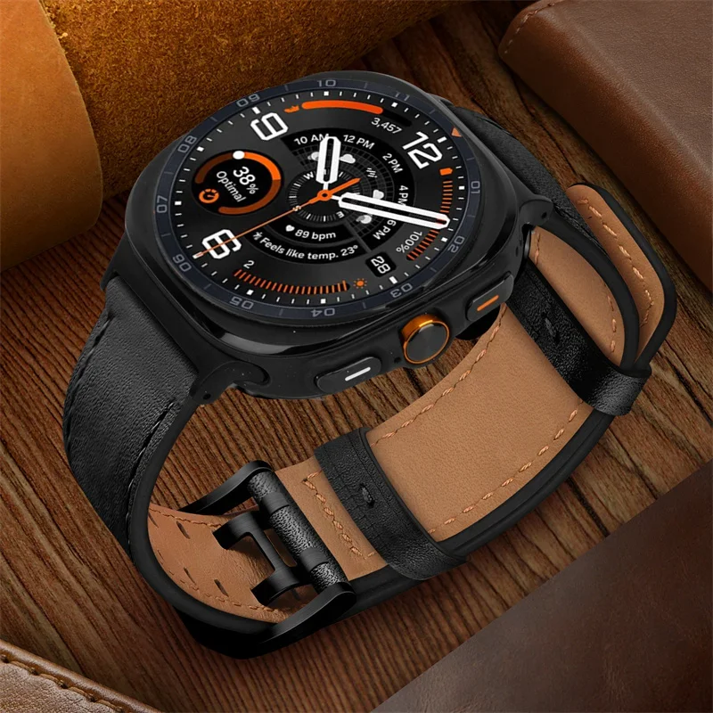 Premium Leather Loop Sport Bracelet for Smartwatch 47mm - Original Strap Replacement Band