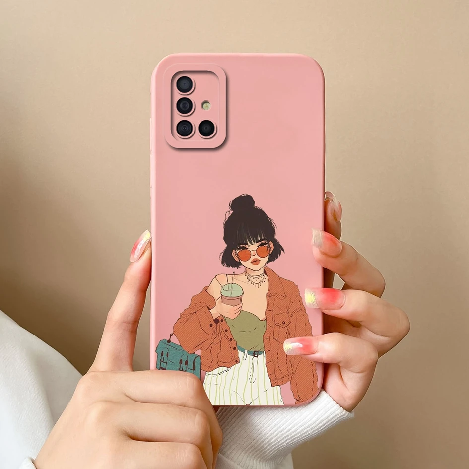 Fashion Love Heart Liquid Silicone Matte Back Cover with Screen Protector