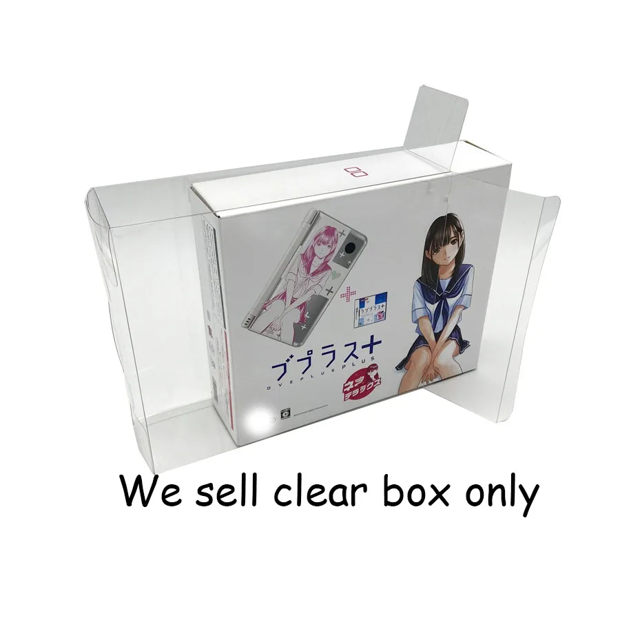 

100 PCS Transparent PET cover box For NDSI LL For Japan limited version game console storage display box