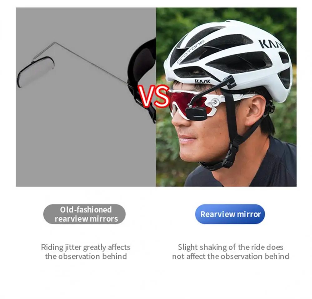 Description Picture 4 of itemMulti-angle Mini Helmet Reflector Adjustable Cycling Rearview Mirror Glasses Motorcycle Cycling Clear Glass Bike Accessories