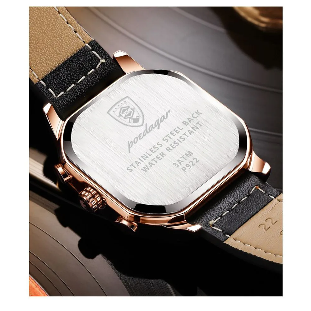 Herr klocka quartz multifunktionell med lysande visare swiss_voghion.com