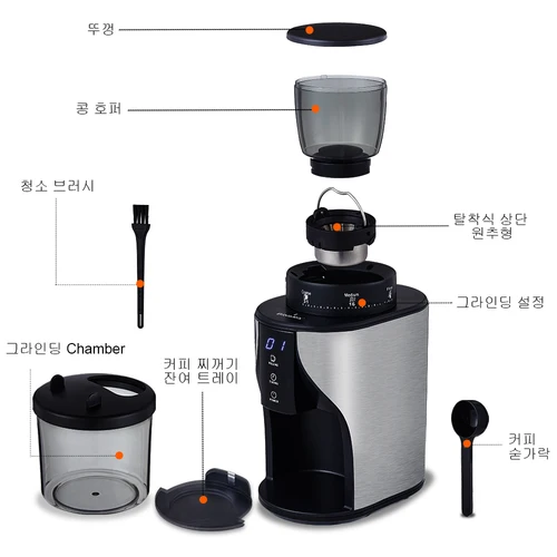 BioloMix 자동 원추형 버 밀 커피 그라인더, 에스프레소 터키 커피 붓기, 31 가지 분쇄 설정 6